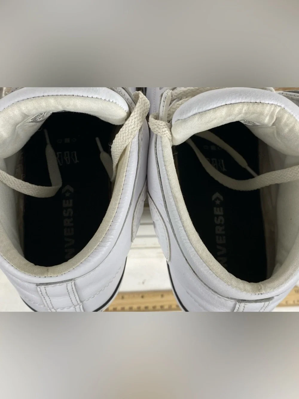 Converse Chuck Taylor All Star High Street leather sneakers white unisex M12 W14 - Picture 11 of 14